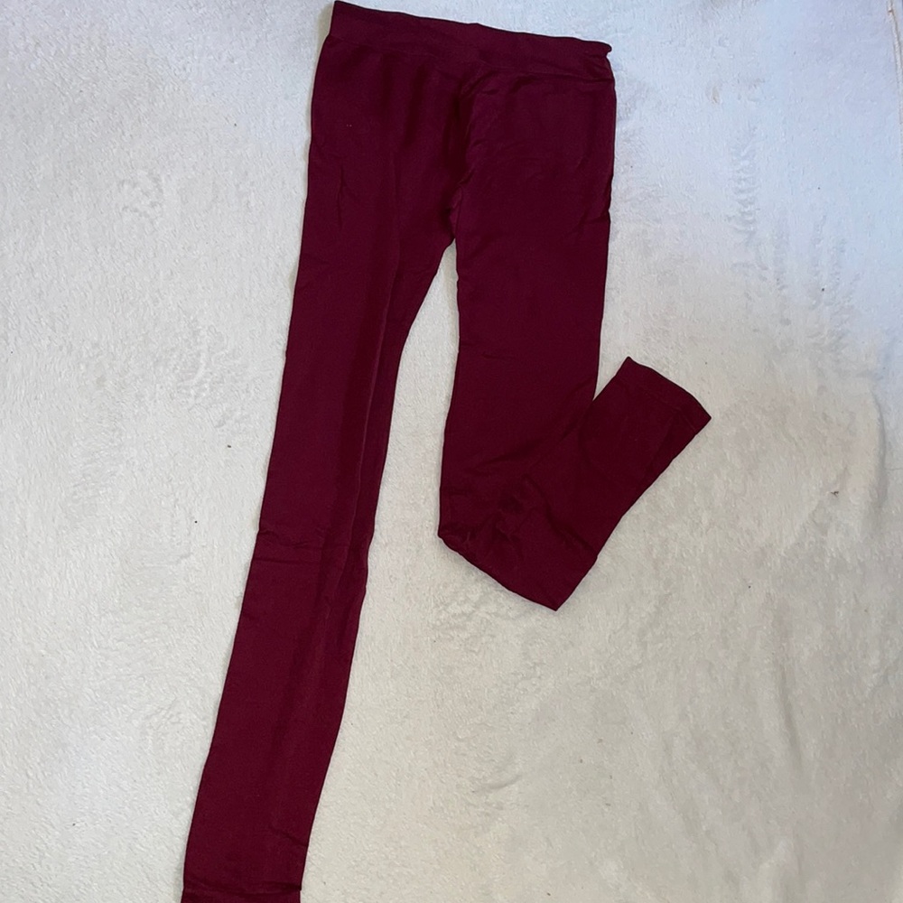Burgundy leggings S(3-5)